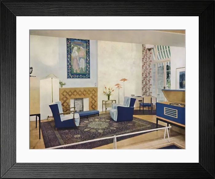 Framed Print : Exhbition living-room designed by Esme Gordon, A. R. I. B. A. A. R. I. A. S. c1945 Framed Print : Exhbition living-room designed by Esme Gordon, A. R. I. B. A. A. R. I. A. S. c1945