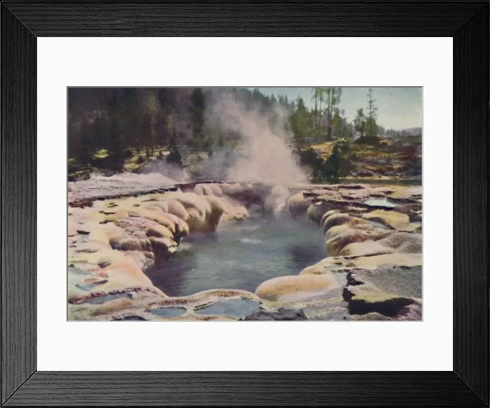 Framed Print : Oblong Geyser, Yellowstone Park, 1916 Framed Print : Oblong Geyser, Yellowstone Park, 1916