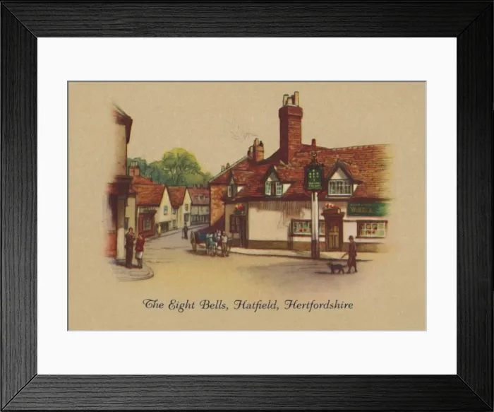 Framed Print : The Eight Bells, Hatfield, Hertfordshire, 1939 Framed Print : The Eight Bells, Hatfield, Hertfordshire, 1939