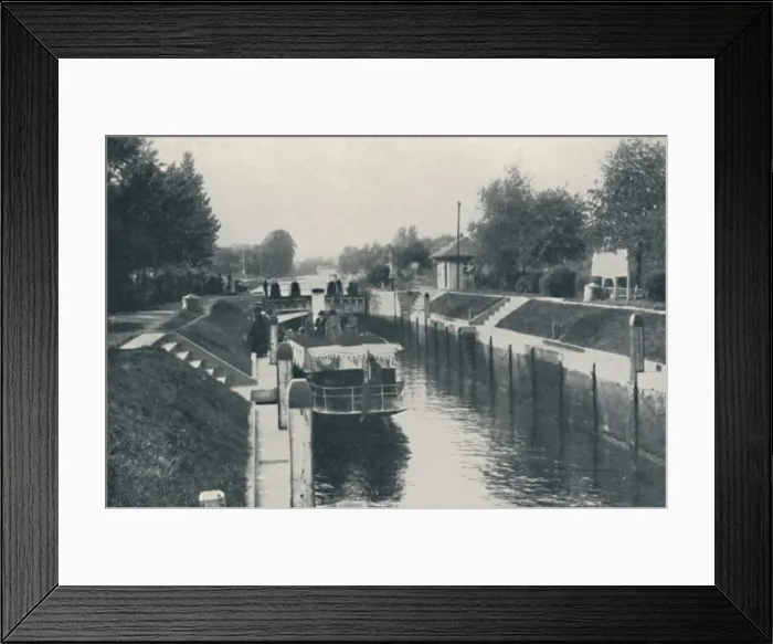 Framed Print : A Lock, 1910. Artist: Sport and General Press Agency Framed Print : A Lock, 1910. Artist: Sport and General Press Agency