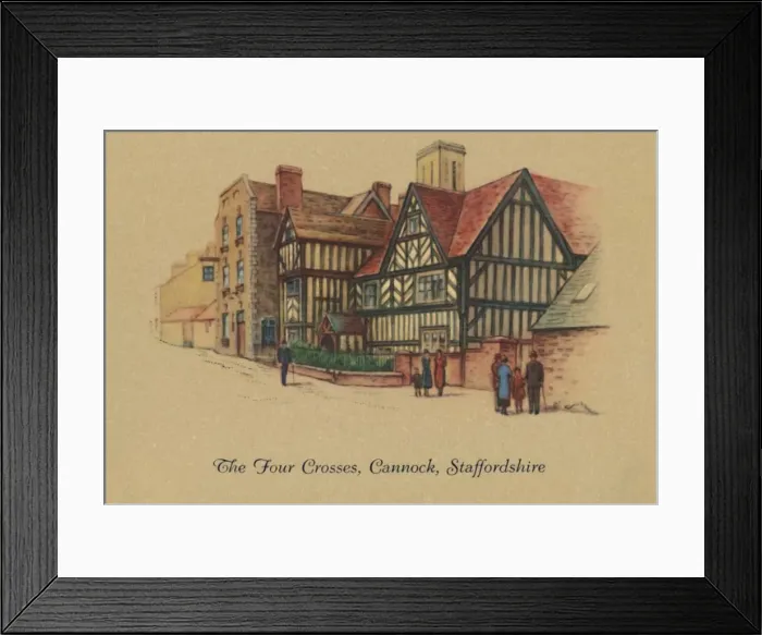 Framed Print : The Four Crosses, Cannock, Staffordshire, 1939 Framed Print : The Four Crosses, Cannock, Staffordshire, 1939