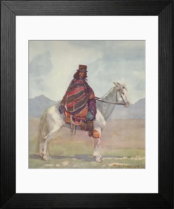 Framed Print : An Araucanian Indian, 1916. Artist: As Forrest Framed Print : An Araucanian Indian, 1916. Artist: As Forrest