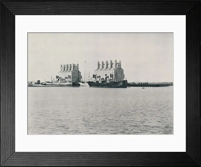 Framed Print : Grain Elevators, Bahia Blanca, 1916 Framed Print : Grain Elevators, Bahia Blanca, 1916