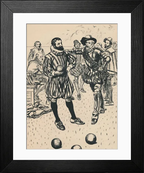 Framed Print : Drake is Told That The Armada Is Approaching, c1907 Framed Print : Drake is Told That The Armada Is Approaching, c1907