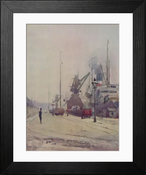 Framed Print : Loading Coal with Cranes, 1910 Framed Print : Loading Coal with Cranes, 1910