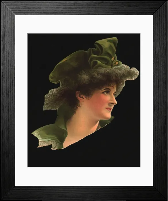Framed Print : Lady with Green Hat Framed Print : Lady with Green Hat