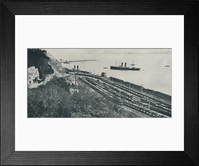 Framed Print : Fishguard Harbour, 1910. Artist: Great Western Railway Co Framed Print : Fishguard Harbour, 1910. Artist: Great Western Railway Co