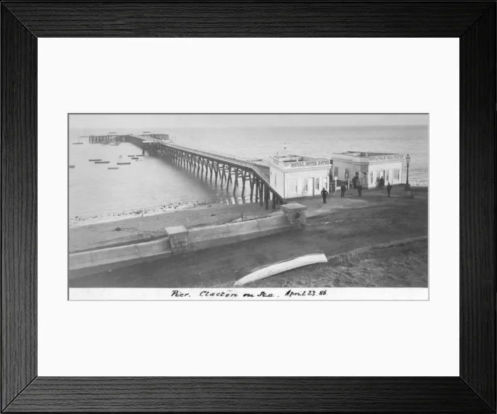 Framed Print : Pier Clacton on Sea, April 23 1886 Framed Print : Pier Clacton on Sea, April 23 1886