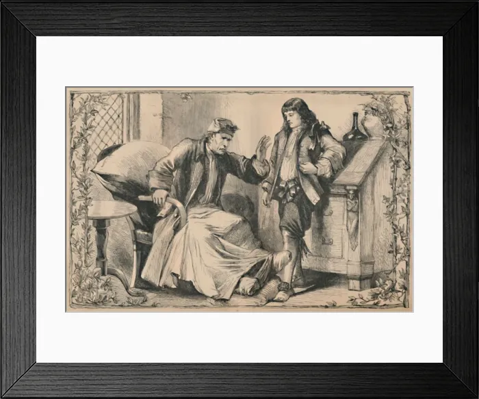 Framed Print : Crusoe Advised by his Father, c1870 Framed Print : Crusoe Advised by his Father, c1870