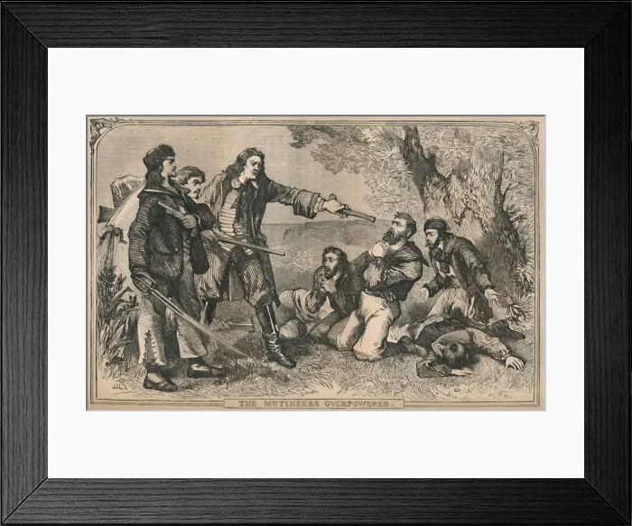 Framed Print : The Mutineers Overpowered, c1870 Framed Print : The Mutineers Overpowered, c1870