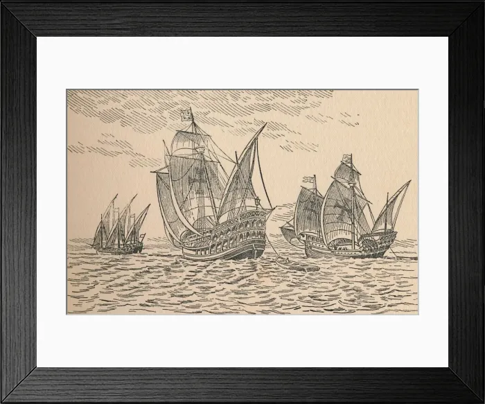 Framed Print : The Fleet of Columbus, 1916 Framed Print : The Fleet of Columbus, 1916