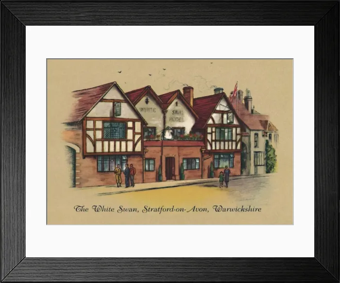 Framed Print : The White Swan, Stratford-on-Avon, Warwickshire, 1939 Framed Print : The White Swan, Stratford-on-Avon, Warwickshire, 1939