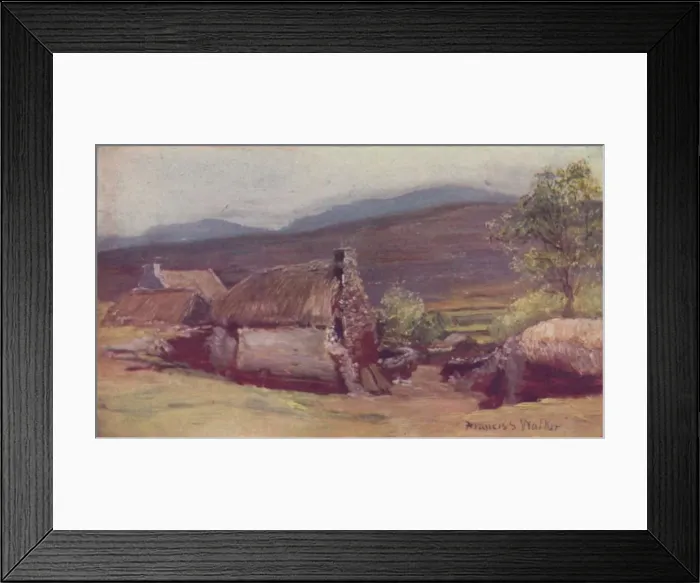 Framed Print : Irish Cabins, 1910. Artist: Franciss Walker Framed Print : Irish Cabins, 1910. Artist: Franciss Walker