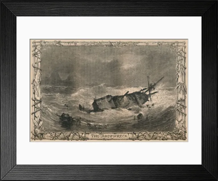 Framed Print : The Shipwreck, c1870 Framed Print : The Shipwreck, c1870