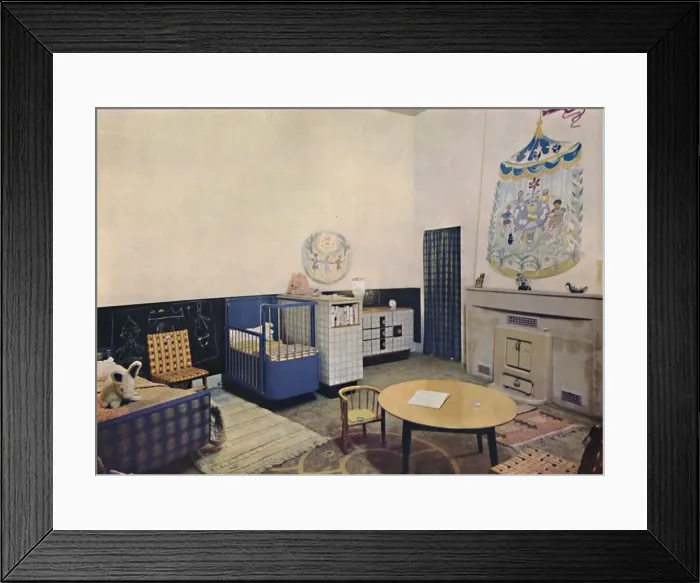 Framed Print : Nursery designed by Esme Gordon, A. R. I. B. A. A. R. I. A. S. c1945 Framed Print : Nursery designed by Esme Gordon, A. R. I. B. A. A. R. I. A. S. c1945