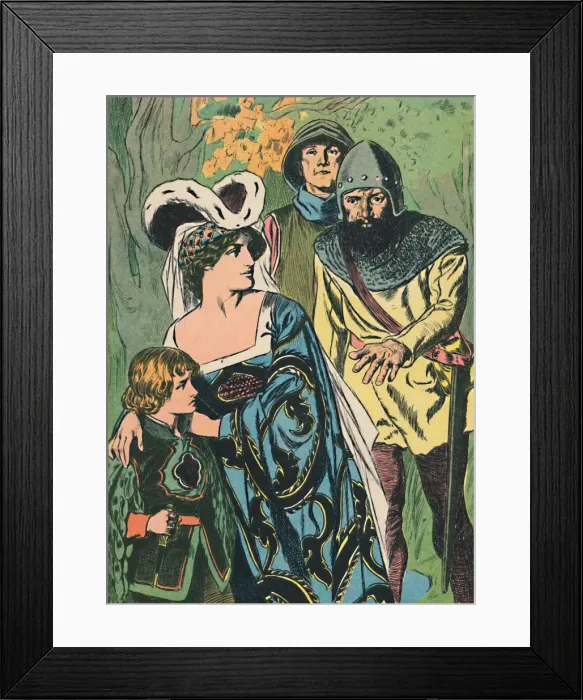 Framed Print : The Robbers Discover Queen Margaret and the Prince, c1907 Framed Print : The Robbers Discover Queen Margaret and the Prince, c1907