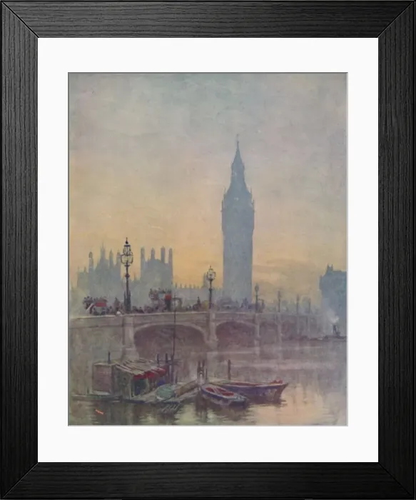 Framed Print : The Houses of Parliament, London, 1910. Artist: Herbert Menzies Marshall Framed Print : The Houses of Parliament, London, 1910. Artist: Herbert Menzies Marshall