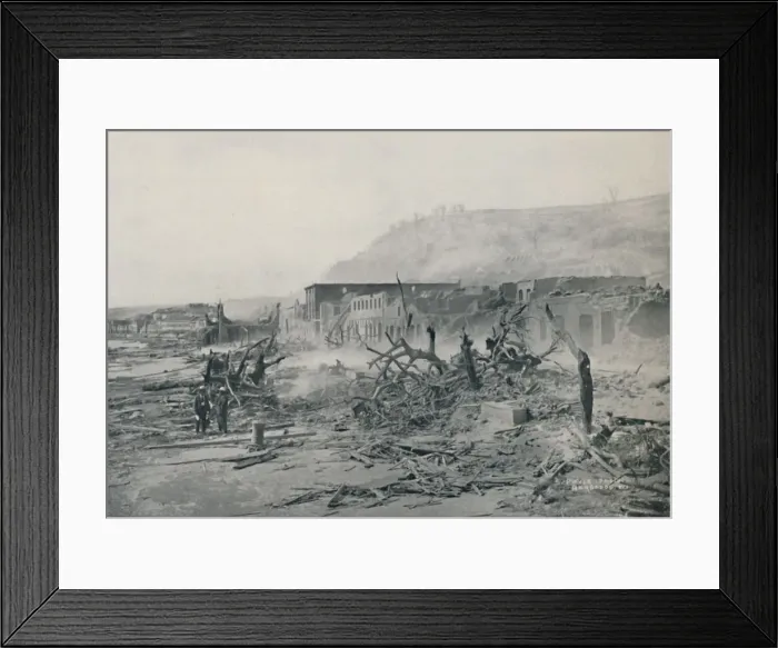 Framed Print : S. Pierre After The Eruption, 1916 Framed Print : S. Pierre After The Eruption, 1916