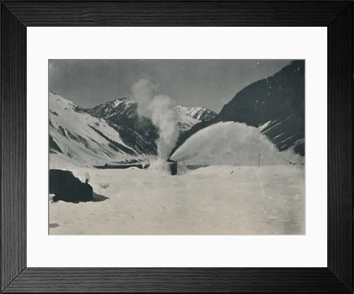 Framed Print : Snow-Plough at Work Among The Andes, 1916 Framed Print : Snow-Plough at Work Among The Andes, 1916
