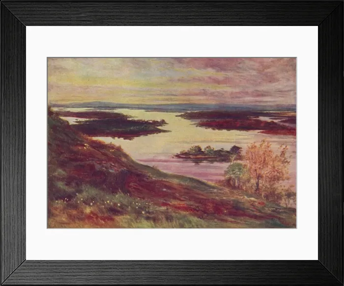 Framed Print : An Irish Lough, 1910. Artist: Franciss Walker Framed Print : An Irish Lough, 1910. Artist: Franciss Walker