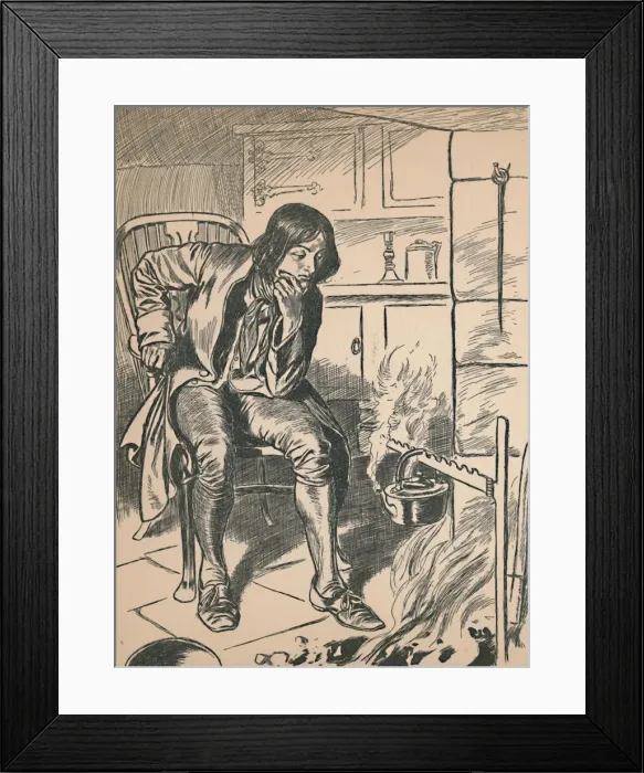 Framed Print : Watching the Boiling Kettle, c1907 Framed Print : Watching the Boiling Kettle, c1907