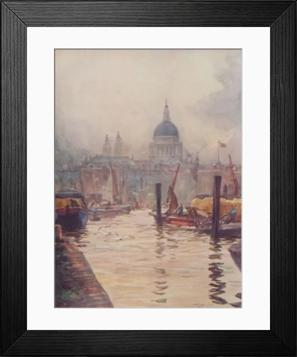 Framed Print : St. Pauls Cathedral, London, 1910. Artist: William Lionel Wyllie Framed Print : St. Pauls Cathedral, London, 1910. Artist: William Lionel Wyllie
