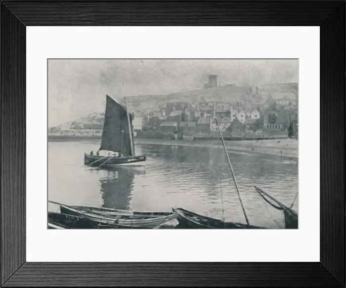 Framed Print : Whitby Harbour, 1910. Artist: Photochrom Co Ltd of London Framed Print : Whitby Harbour, 1910. Artist: Photochrom Co Ltd of London