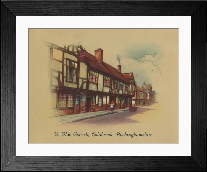Framed Print : Ye Olde Ostrich Colnbrook, Buckinghamshire, 1939 Framed Print : Ye Olde Ostrich Colnbrook, Buckinghamshire, 1939