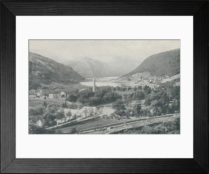 Framed Print : An Irish Village (Glendalough), 1910. Artist: Valentine & Sons Framed Print : An Irish Village (Glendalough), 1910. Artist: Valentine & Sons