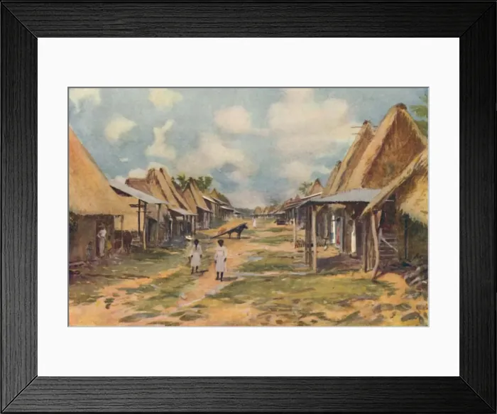 Framed Print : A Native Village, Panama, 1916. Artist: Panama Marine Framed Print : A Native Village, Panama, 1916. Artist: Panama Marine