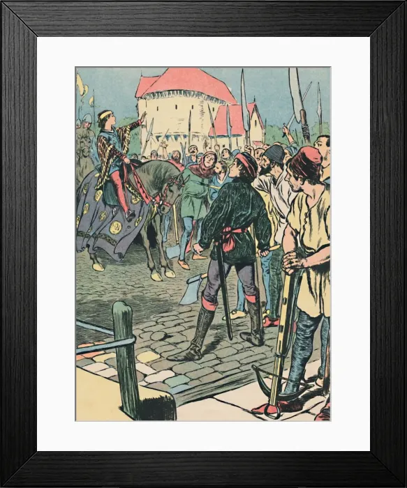 Framed Print : Young King Richard Quells the Rebellion, c1907 Framed Print : Young King Richard Quells the Rebellion, c1907
