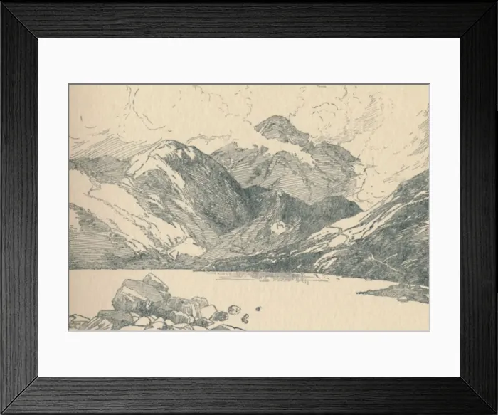 Framed Print : Snowdon, 1910 Framed Print : Snowdon, 1910