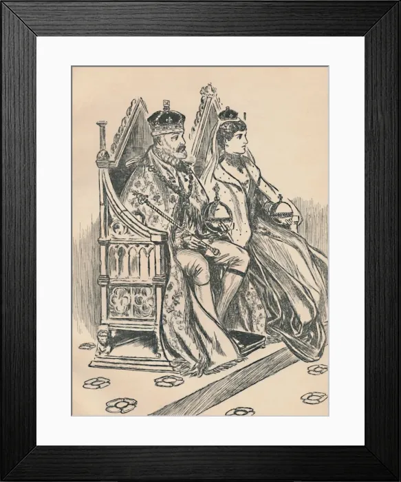 Framed Print : King Edward VII and Queen Alexandra, c1907 Framed Print : King Edward VII and Queen Alexandra, c1907