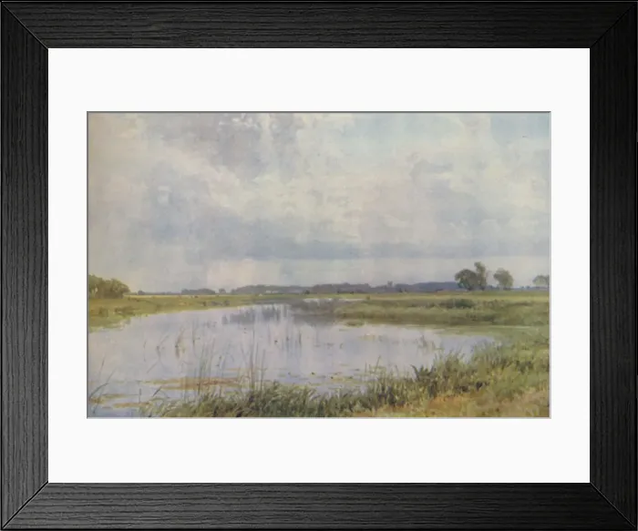 Framed Print : A River in a Plain, 1910. Artist: Harold Sutton Palmer Framed Print : A River in a Plain, 1910. Artist: Harold Sutton Palmer