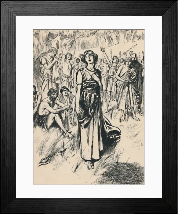 Framed Print : Queen Boadicea and her Soldiers, c1907 Framed Print : Queen Boadicea and her Soldiers, c1907