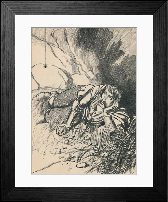 Framed Print : Bruce Watching the Spider, c1907 Framed Print : Bruce Watching the Spider, c1907