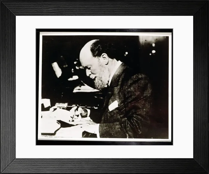 Framed Print : Carl Faberge, Russian jeweller and goldsmith, at work, 20th century Framed Print : Carl Faberge, Russian jeweller and goldsmith, at work, 20th century