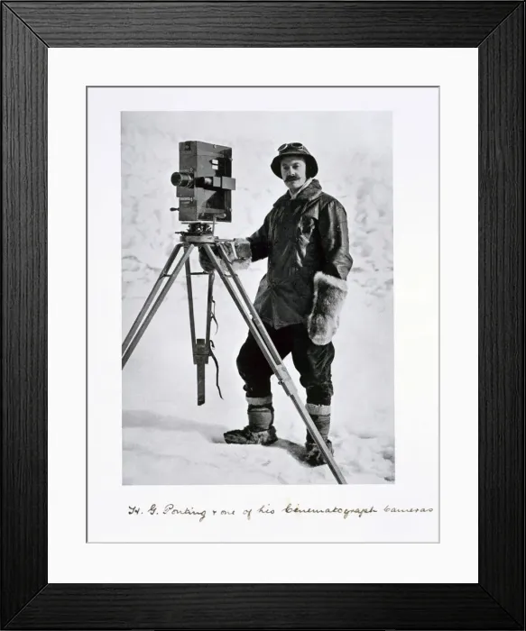 Framed Print : Herbert Ponting, British photographer, in the Antarctic, 1910-1912 Framed Print : Herbert Ponting, British photographer, in the Antarctic, 1910-1912