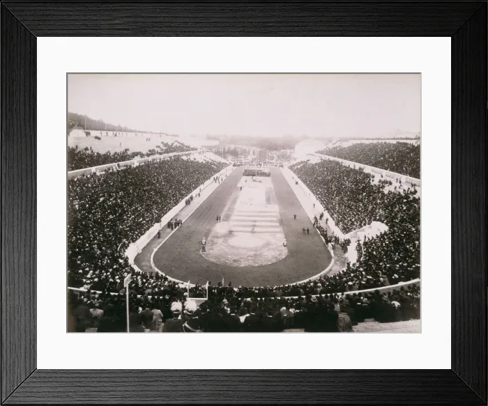 Framed Print : View of the first modern Olympic Games in Athens, 1896