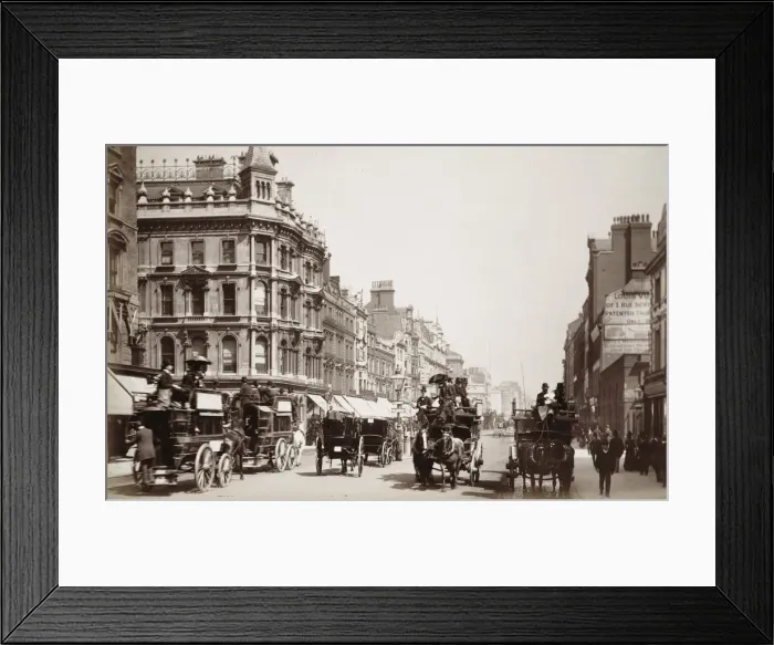 Framed Print : View down Oxford Street, London, 19th century Framed Print : View down Oxford Street, London, 19th century