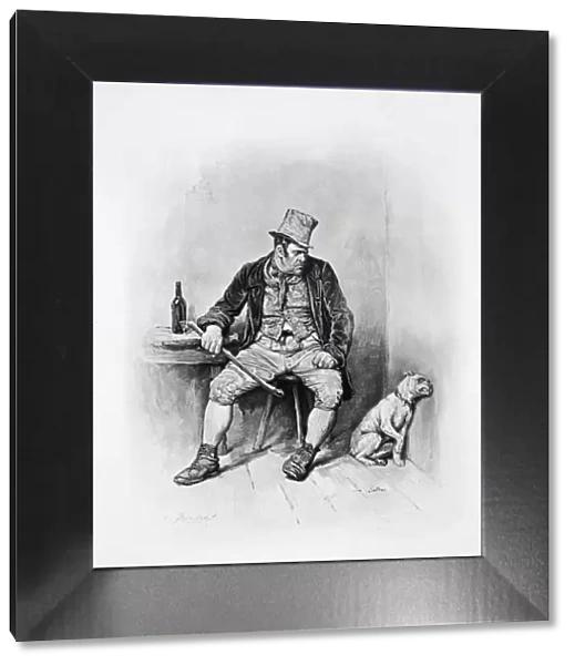 Bill Sikes and his dog, c1894. Artist: Frederick Barnard