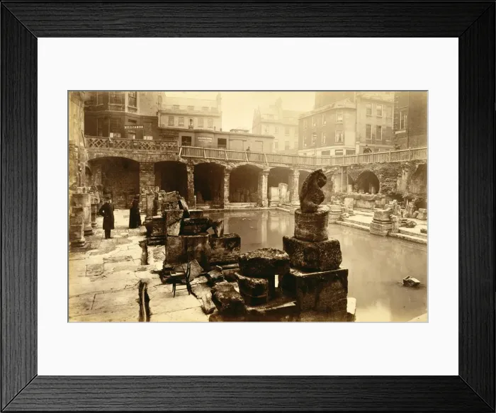 Framed Print : The Roman baths, Bath, 19th century Framed Print : The Roman baths, Bath, 19th century