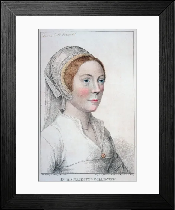 Framed Print : Catherine Howard, fifth wife of Henry VIII, (1796). Artist: Francesco Bartolozzi Framed Print : Catherine Howard, fifth wife of Henry VIII, (1796). Artist: Francesco Bartolozzi