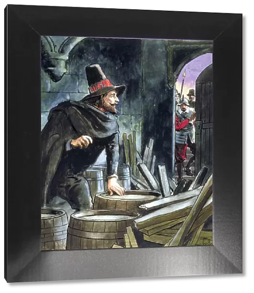 Guy Fawkes, caught in the act of preparing the Gunpowder Plot, 1605 (c1900). Artist