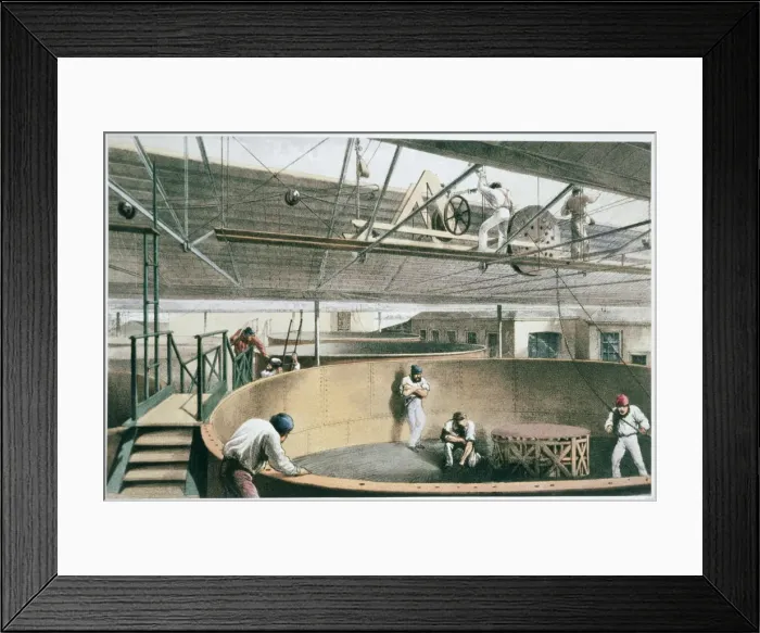 Framed Print : Manufacturing the transatlantic telegraph cable, c1865 (1866). Artist: Robert Dudley Framed Print : Manufacturing the transatlantic telegraph cable, c1865 (1866). Artist: Robert Dudley