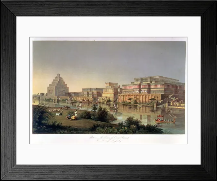 Framed Print : The Palaces of Nimrud Restored, 1853 Framed Print : The Palaces of Nimrud Restored, 1853