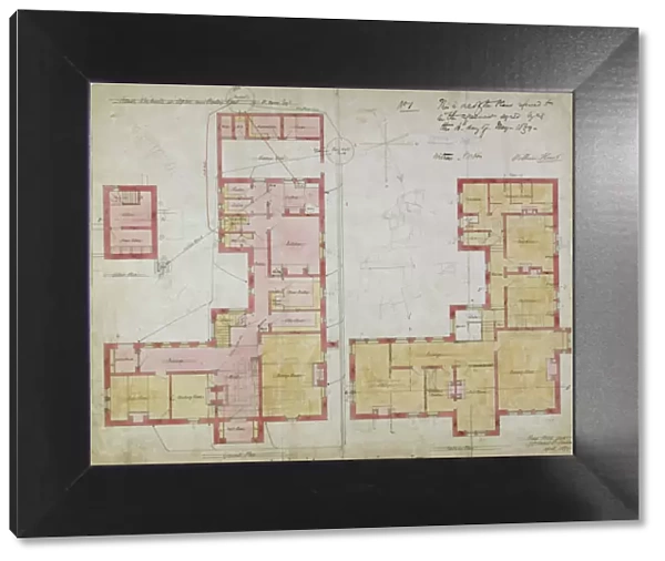 Plans for the Red House, Bexleyheath, London, 1859. Artist: Philip Webb