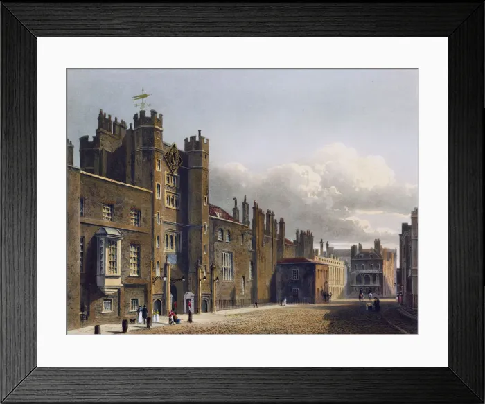 Framed Print : St Jamess Palace, London, 1819. Artist: Richard Reeve Framed Print : St Jamess Palace, London, 1819. Artist: Richard Reeve