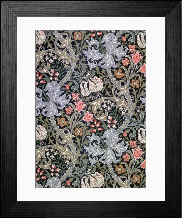 Framed Print : Golden Lily, wallpaper designed by John Henry Dearle for Morris and Company, 1897 Framed Print : Golden Lily, wallpaper designed by John Henry Dearle for Morris and Company, 1897