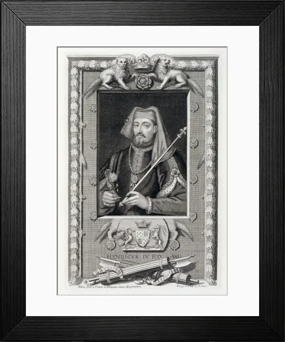Framed Print : Henry IV, King of England, (18th century). Artist: George Vertue Framed Print : Henry IV, King of England, (18th century). Artist: George Vertue